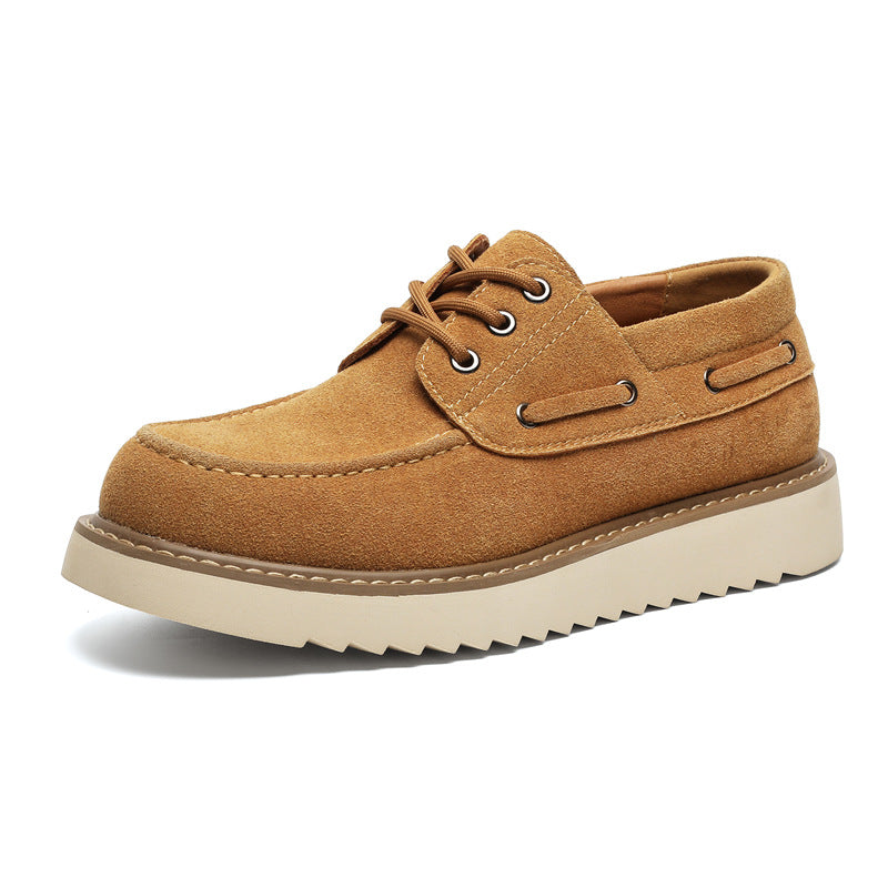 Men's Stylish Big Head British Martin Leather Shoes