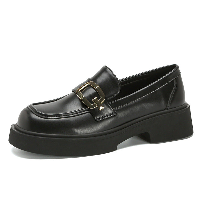 Women's Platform Spring Niche Square Buckle Slip-on Loafers