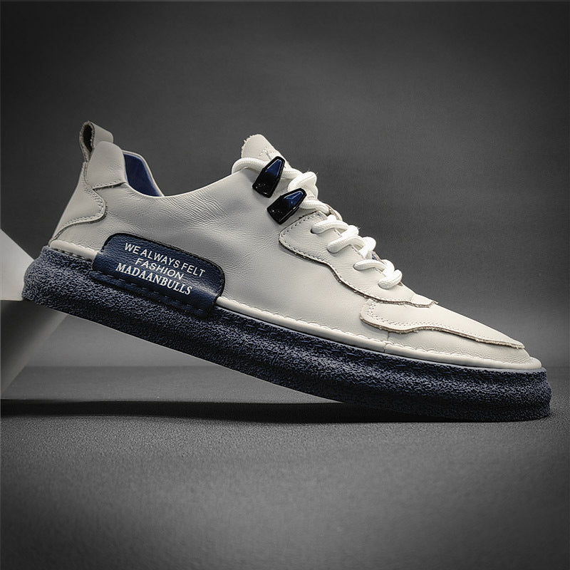 Men's Large Size Versatile Genuine Flat Fashion Sneakers