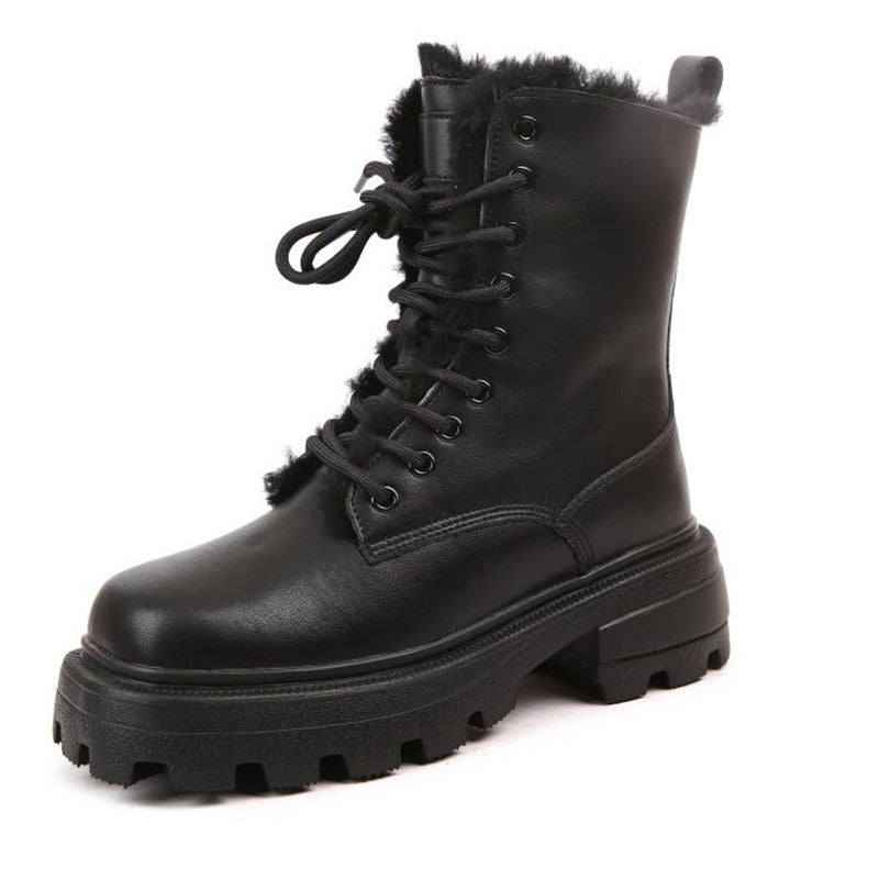 Women's Winter Thickened Veet Ankle Hight Increasing Snow Boots