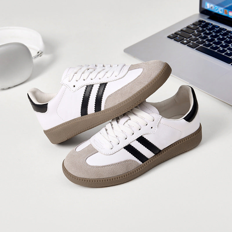 Women's & Men's Layer Cowhide Sports Skate Korean Style Casual Shoes