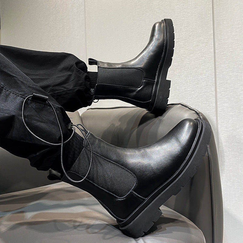 Men's Martin Winter Fleece-lined Warm Chelsea Booties Boots