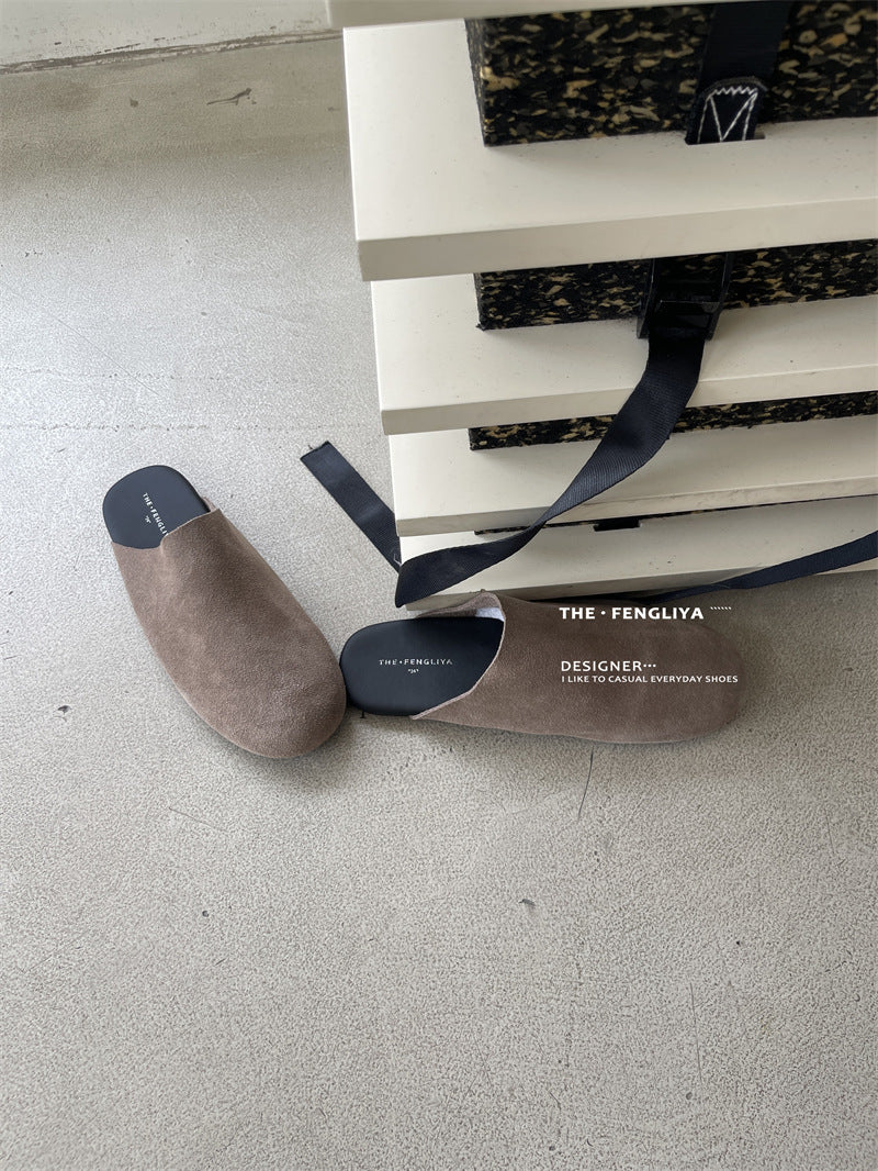 Autumn Round Toe Flat Bottom Comfort Slippers