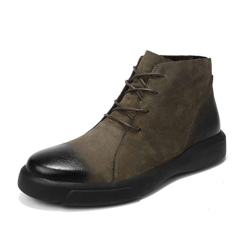 Men's British Style Martin Genuine Korean Ankle Casual Shoes