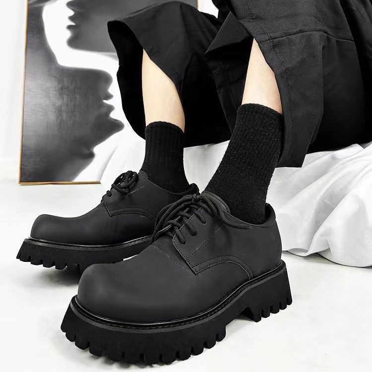Women's & Men's Derby Summer Big Head Platform Leather Shoes