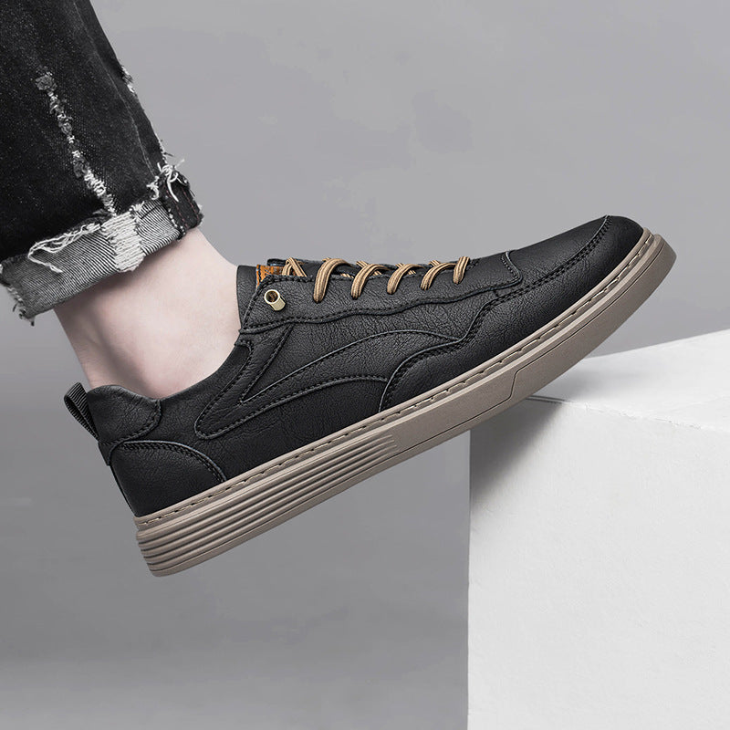 Men's Summer Plus Size Board Cowhide Business Sneakers