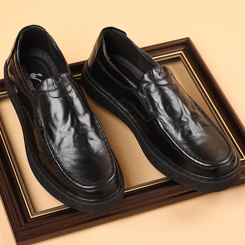Men's Layer Pure Cattlehide Inner Genuine Cowhide Soft Bottom Men's Casual Leather Shoes