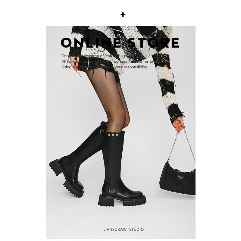 Women's Raise The Bottom Back Zipper Knight Boots