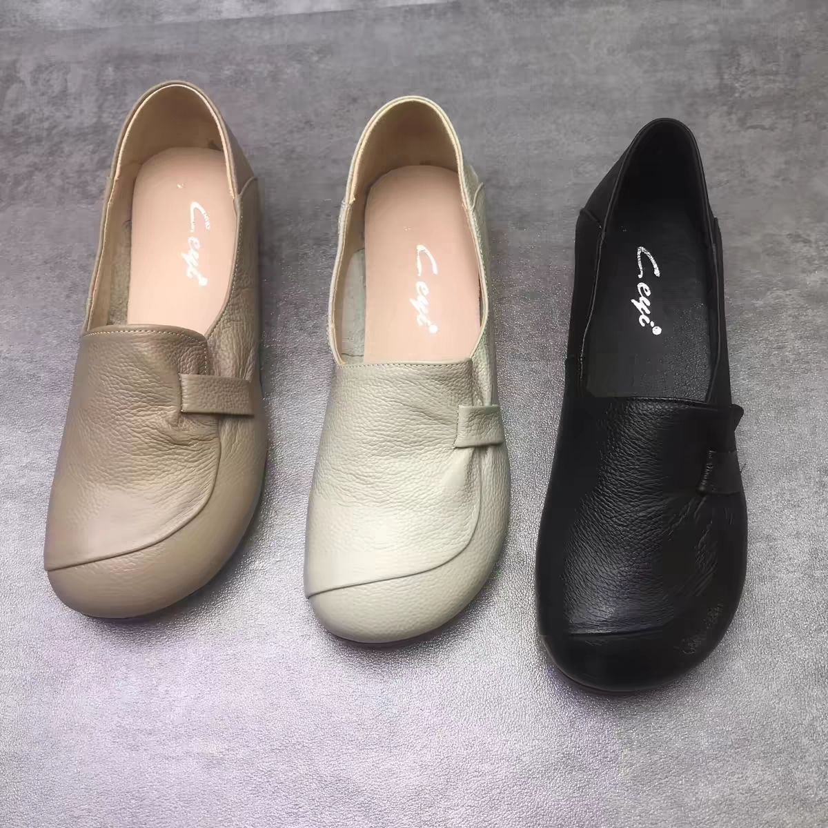 Women's Soft Bottom Comfortable Flats Wide Feet Casual Shoes