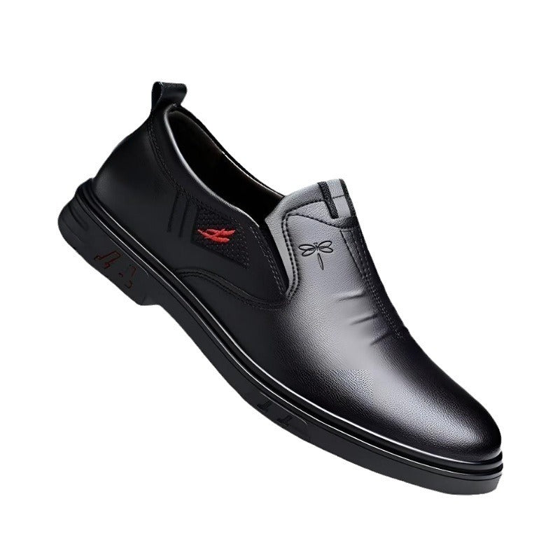 Men's Dragonfly Fashion Business Summer Breathable Soft Leather Shoes