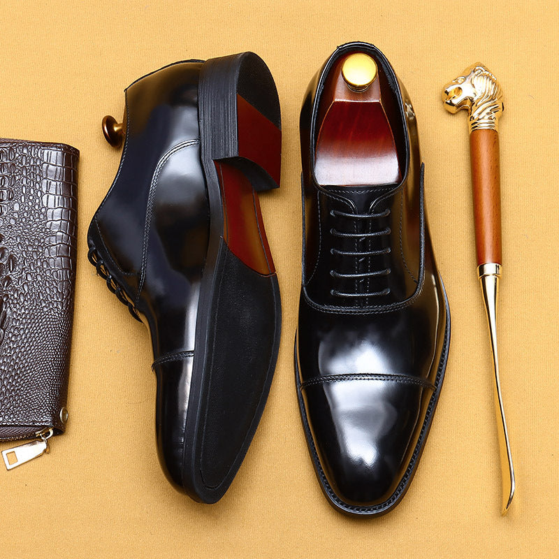 Men's Formal Wear Business Genuine Pointed Oxford Leather Shoes