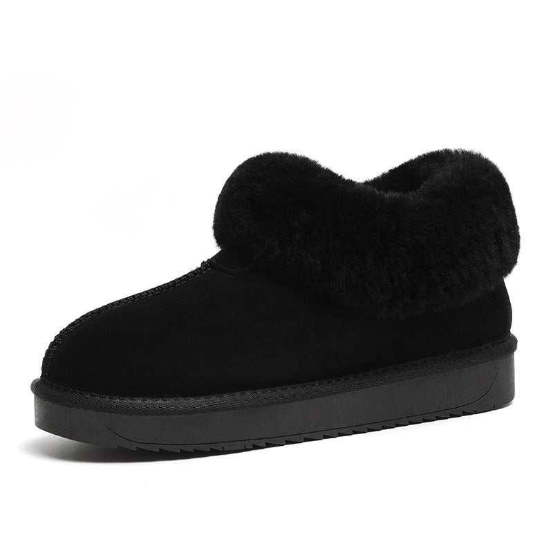 Women's Genuine Wool For Double Face Winter Snow Boots