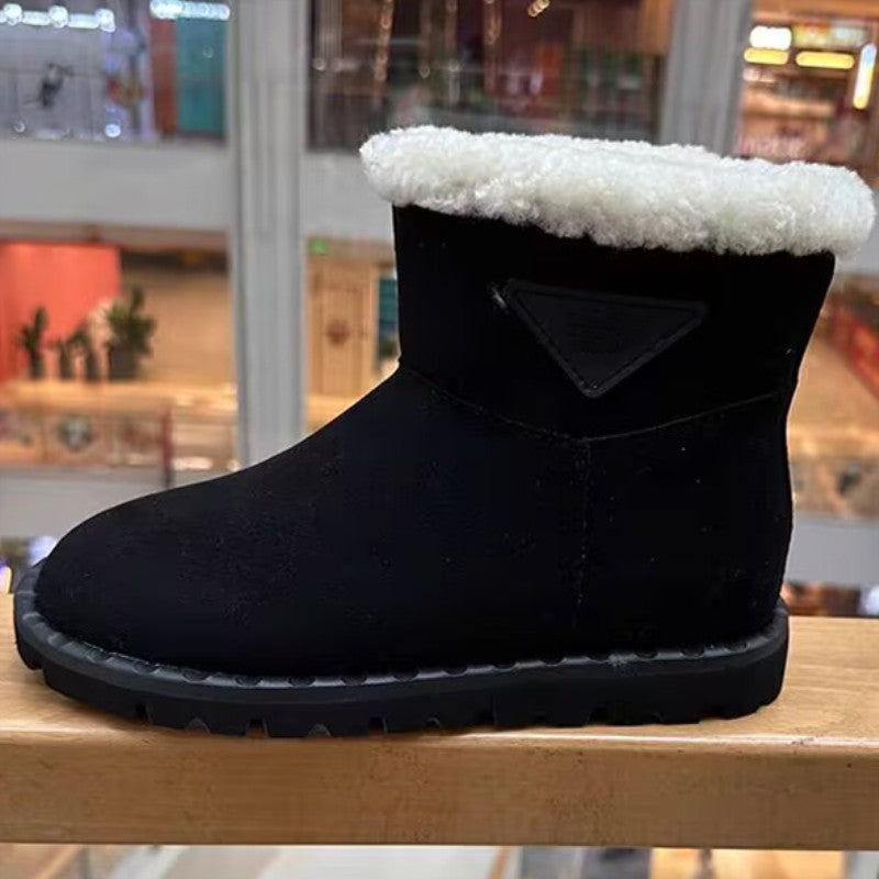 Women's Double Face Wool Bootie Thick Bottom Thickening Snow Boots