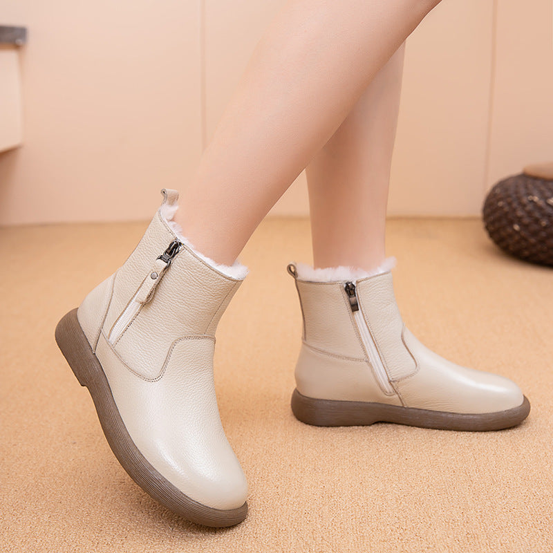 Women's Genuine Wool Winter Cotton Warm Mother's Women's Shoes