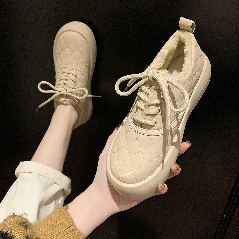 Slip-on Lofter Fluffy Winter Leisure Fleece-lined Warm Casual Shoes
