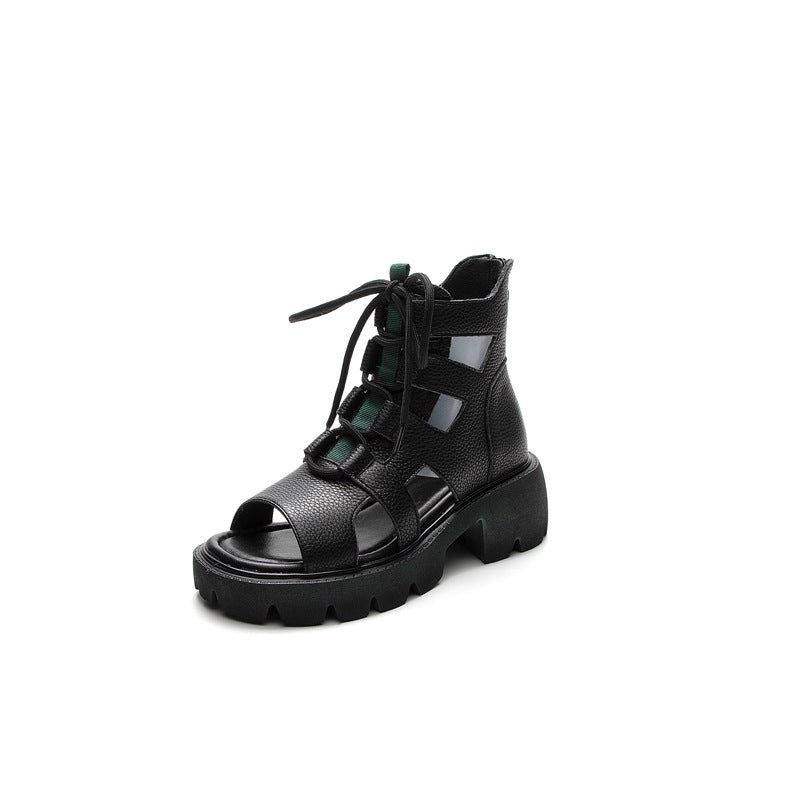 Women's Peep Toe High Summer Waterproof Platform Heels