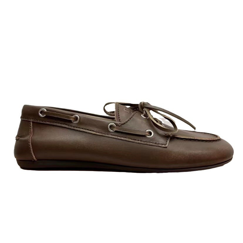 Women's Style Distressed Dirty Soft Bottom Retro Loafers