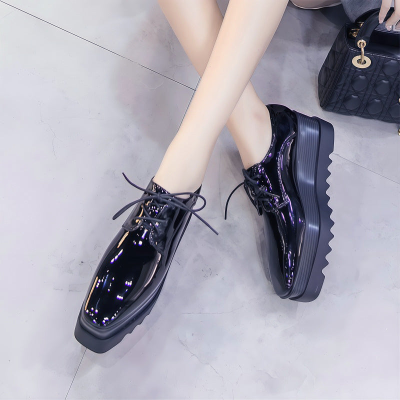 Women's Muffin Thick Bottom Autumn Korean Style Square Casual Shoes
