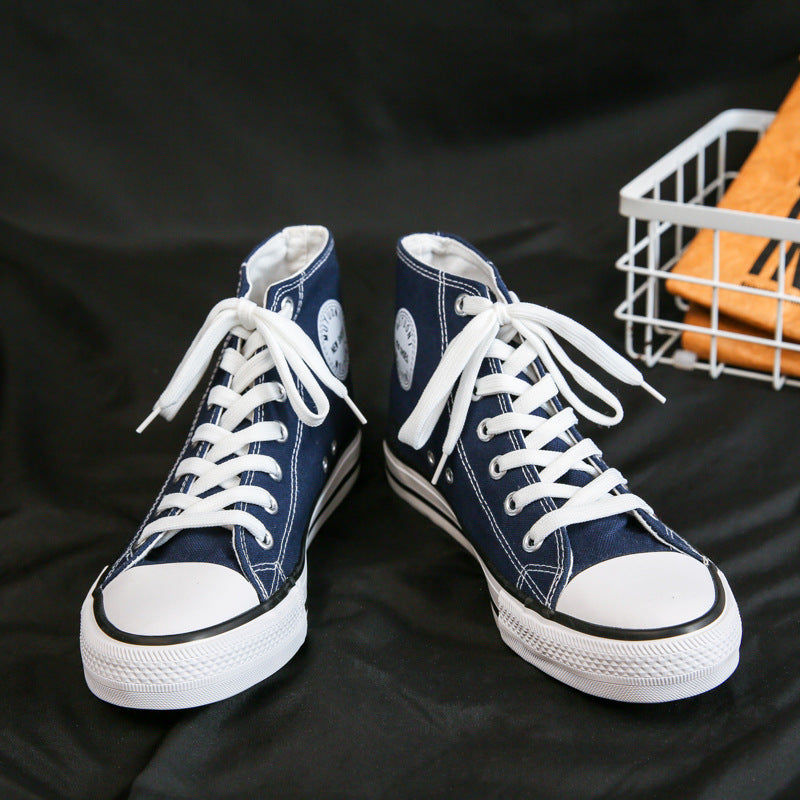 Men's Classic Versatile Preppy Style Lovers Rubber Canvas Shoes