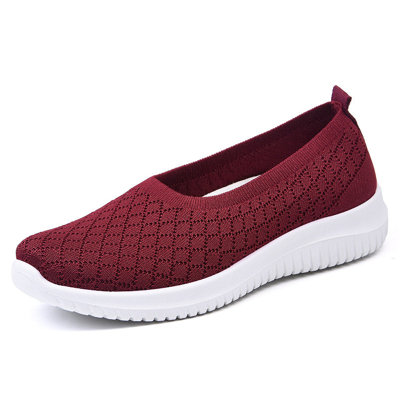Women's Slip-on Oversized Flat Breathable Lightweight Low-cut Casual Shoes