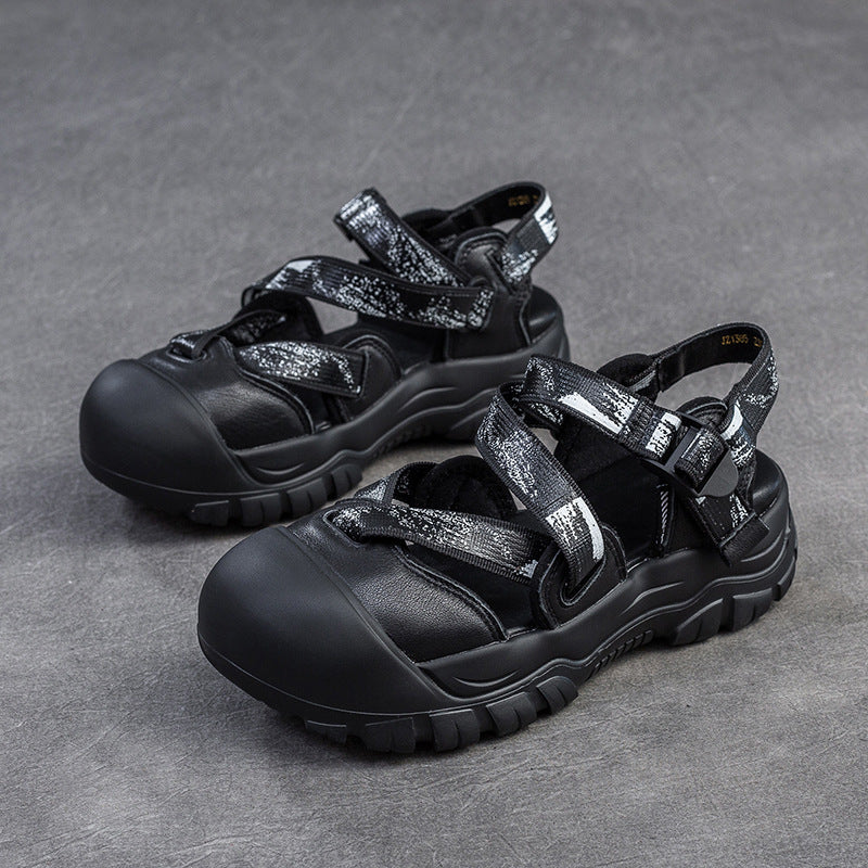 Women's Yi Style Thick Bottom Toe Cap Sandals