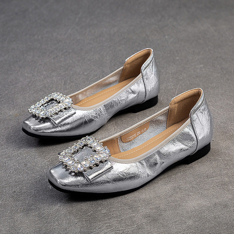 Women's Autumn Hand Grip Pattern Slip-on Fashion Casual Shoes