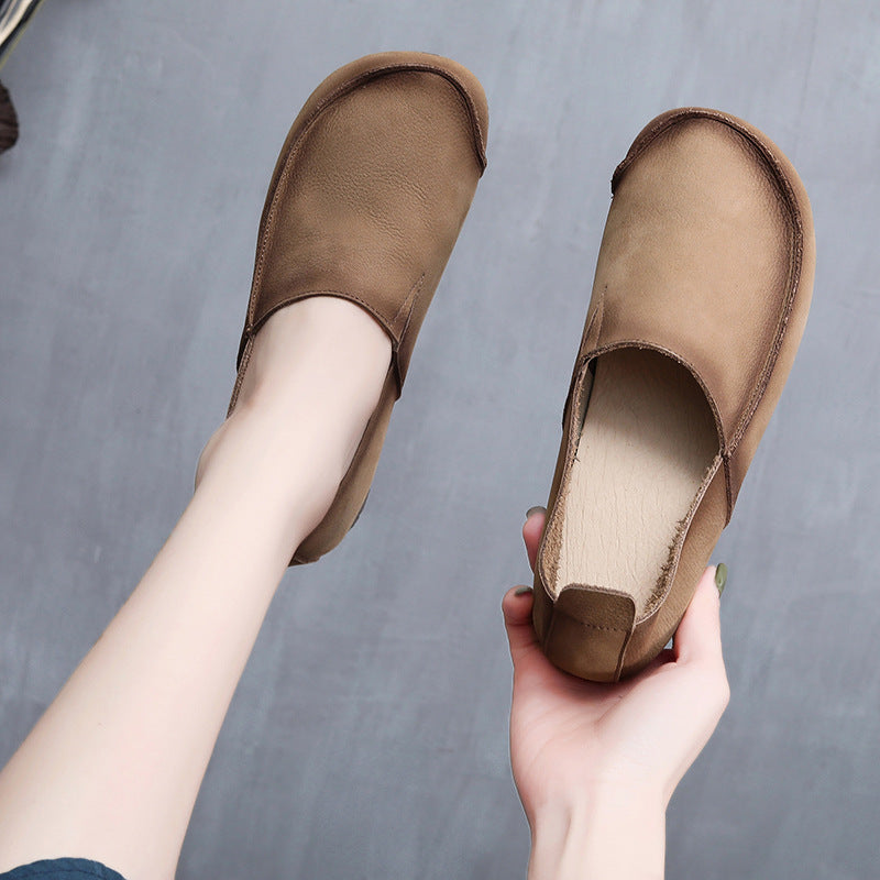 Women's Flat Color Matching Soft Bottom Artistic Women's Shoes
