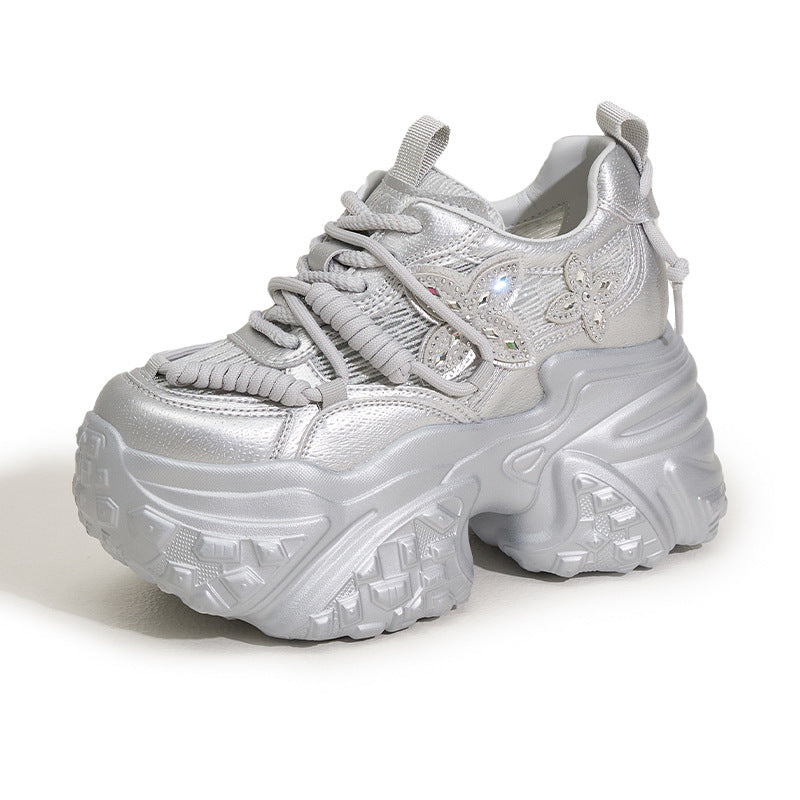 Women's Dad Breathable Mesh Small Height Increasing Sneakers