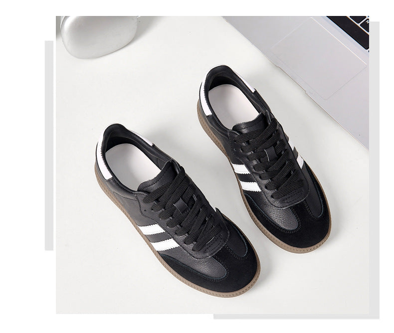 Women's & Men's Layer Cowhide Sports Skate Korean Style Casual Shoes
