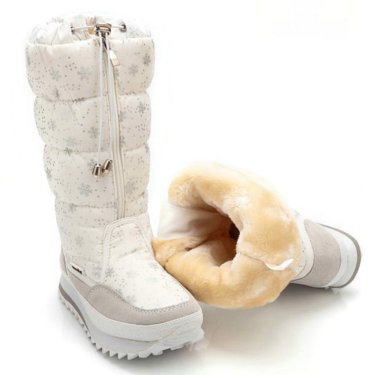 Women's Classy Distribution Long Thickened Wool Snow Boots