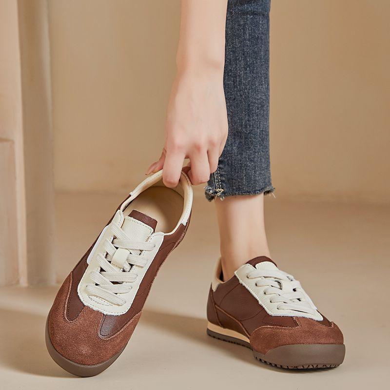 Women's Training Spring Retro Color Matching Flat Sneakers