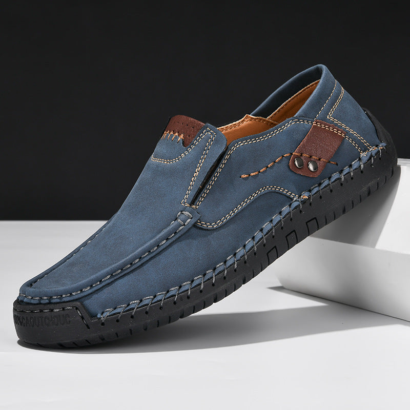 Men's Stitching Outdoor Slip-on Low Top Plus Casual Shoes