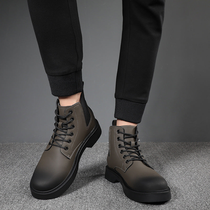 Men's British Motorcycle Chelsea High Street Style Martin Boots