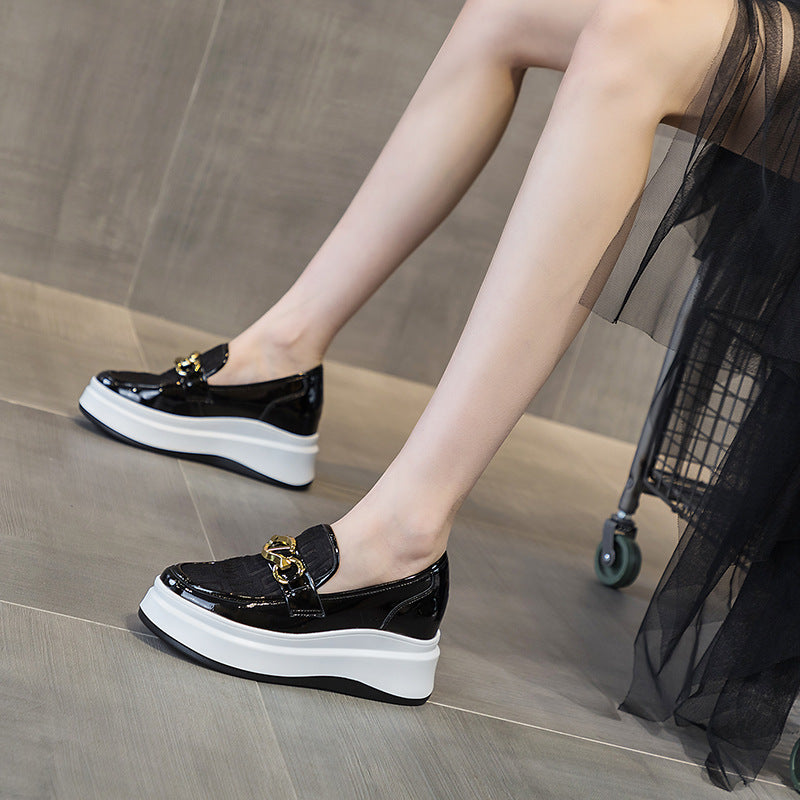 Women's Platform Height Increasing Insole Mesh Breathable Loafers