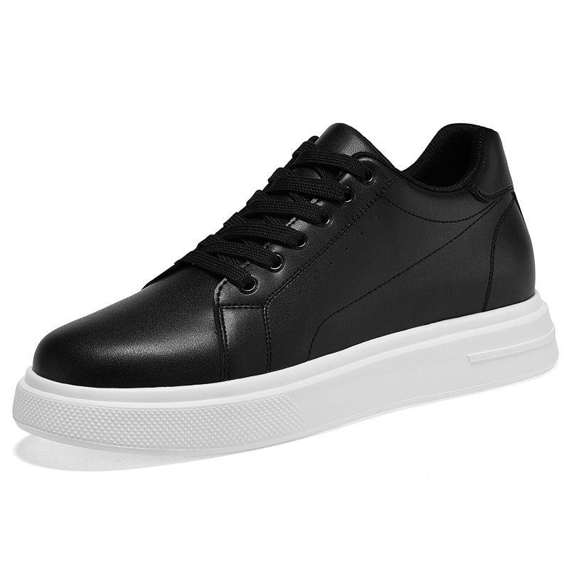Men's Invisibly Heightened Trendy Platform White Breathable Men's Board Shoes