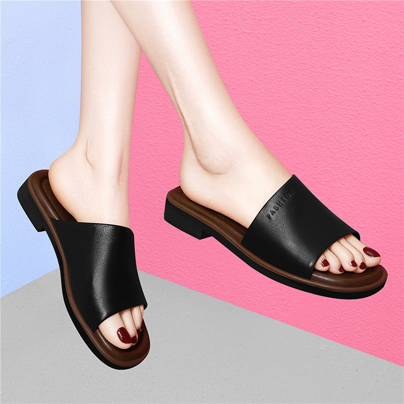 Women's Roman Style Super Soft Cowhide Summer Wear Sandals