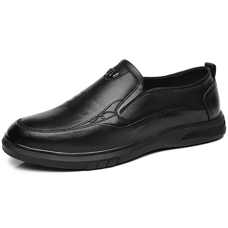 Men's Style Formal Wear Business British Flat Leather Shoes