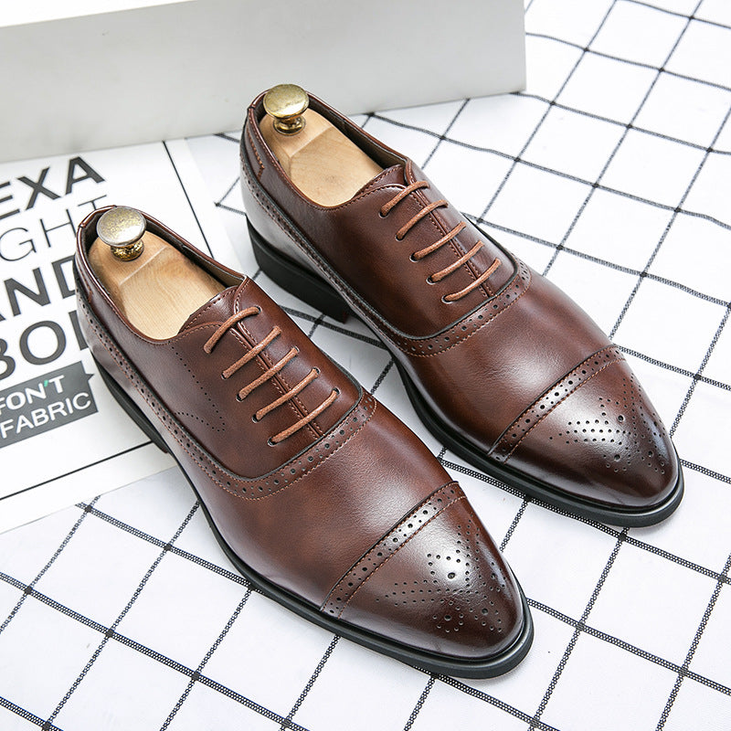 Men's Pointed Toe British Style Hairstyle Office Loafers