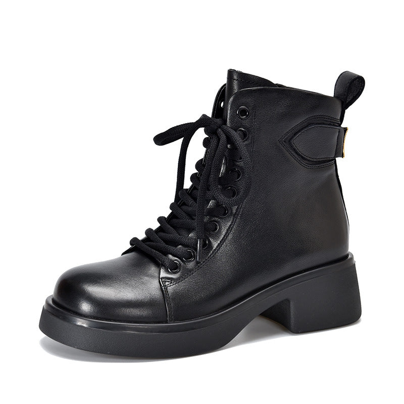 Women's Martin Thick Bottom British Wild Single Boots