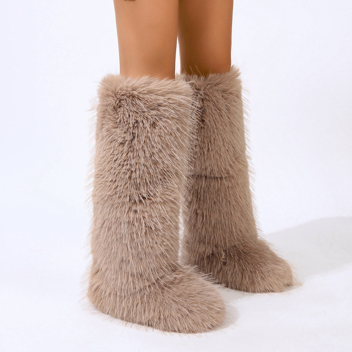 Women's Winter Niche Tassel Long Fur Fashionable Snow Boots