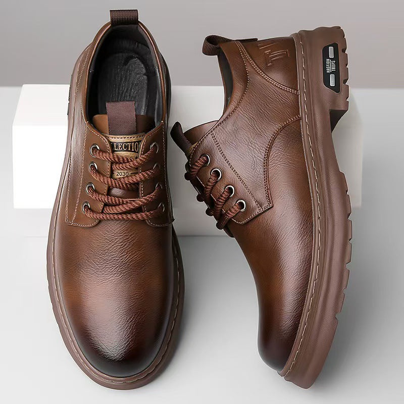 Men's Creative Autumn Retro Soft Bottom Leather Shoes