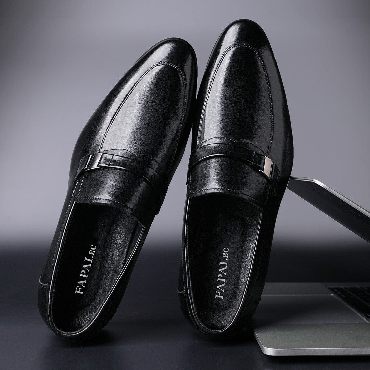 Men's Business One Pedal First Layer Cowhide Leather Shoes