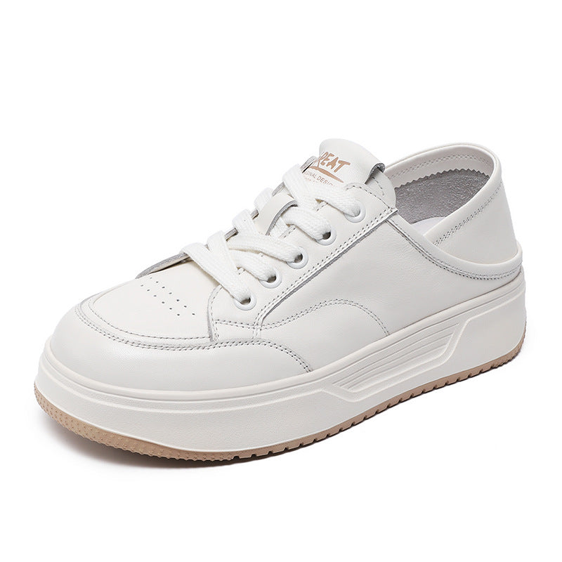 Women's Platform White Genuine Super Soft Bottom Casual Shoes