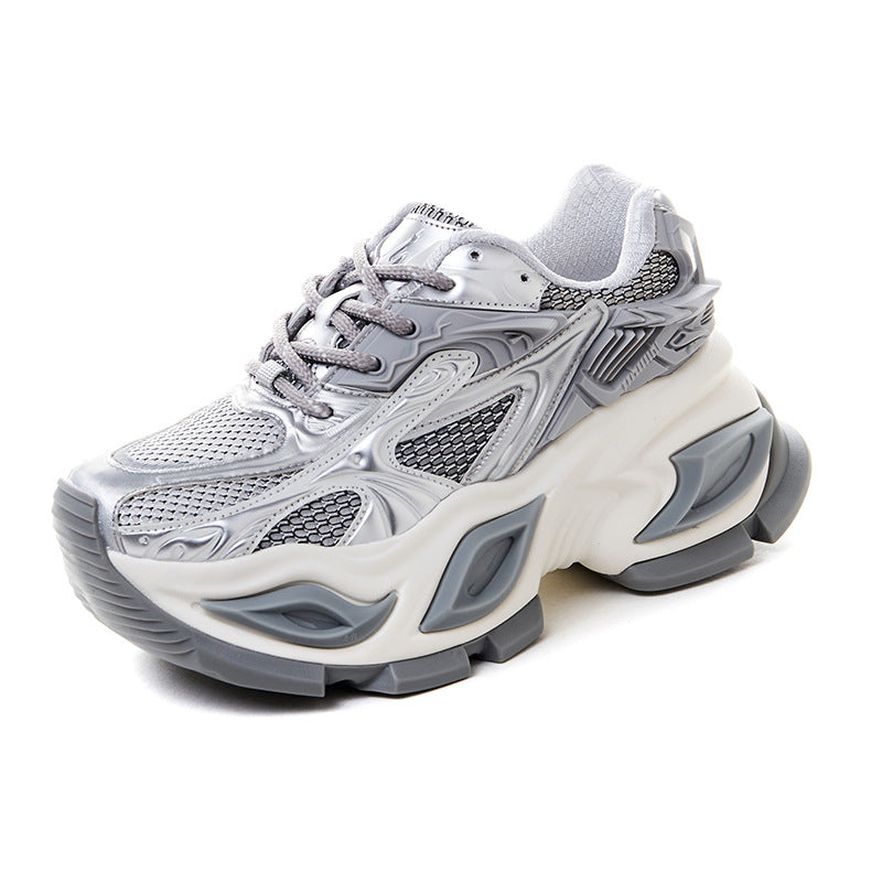 Women's Irregular Pupil Sier Tiger Spot Dad Hiking Sneakers