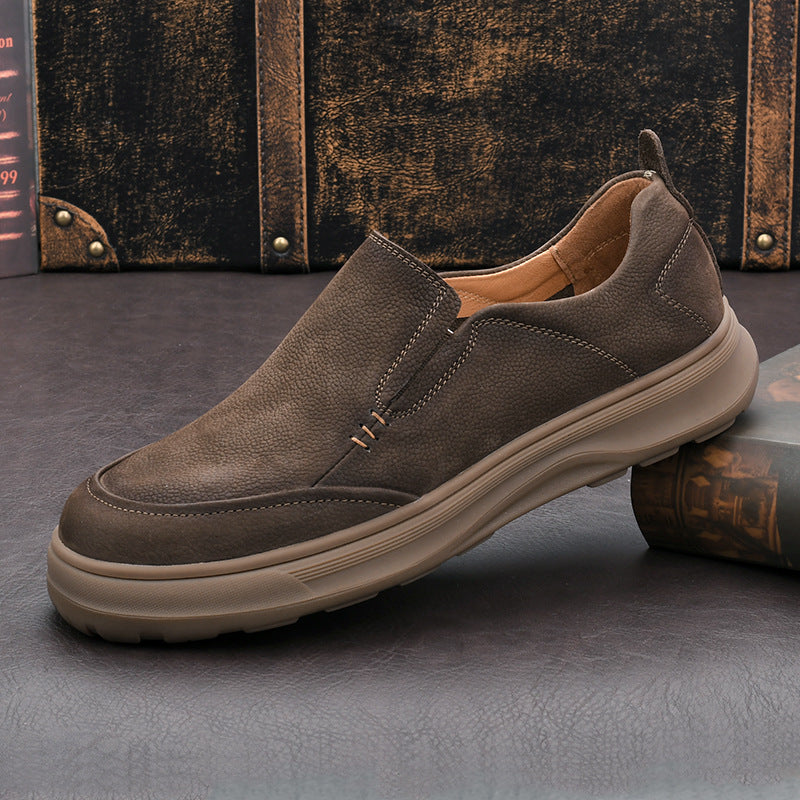 Men's Genuine Top Layer Cowhide Breathable Soft Loafers