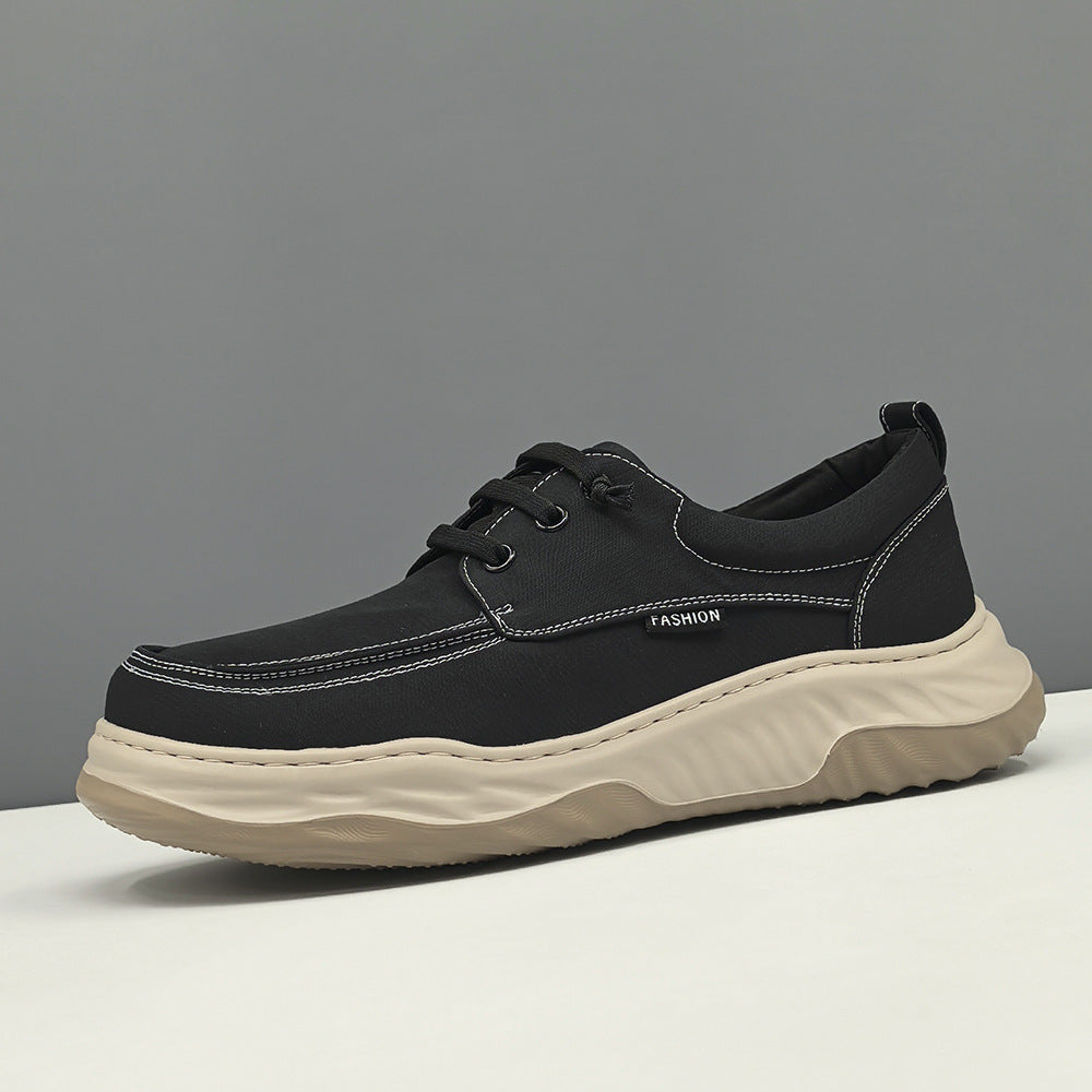 Men's Versatile Breathable Ice Silk Cloth Niche Slip-on Canvas Shoes