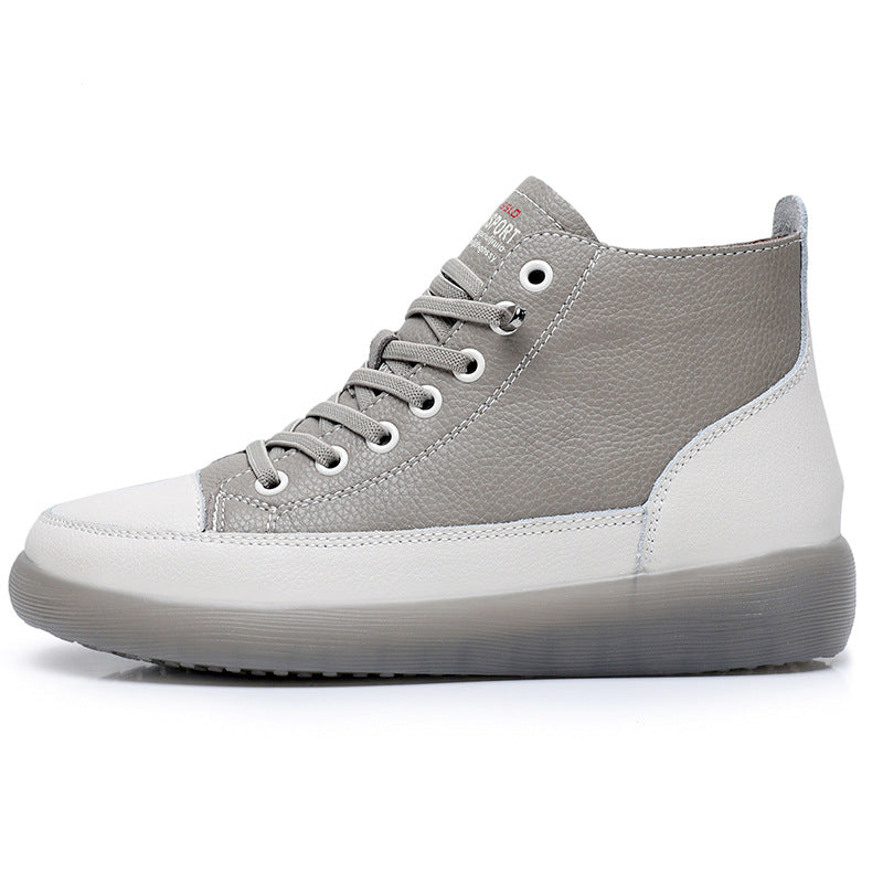 Women's Three Sheep Ankle White Martin Mother Beef Tendon Soft Casual Shoes