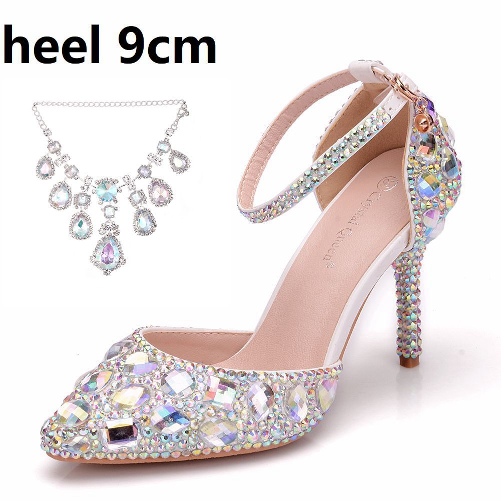 Plus Size Tassel Rhinestone Wedding Stiletto Sandals