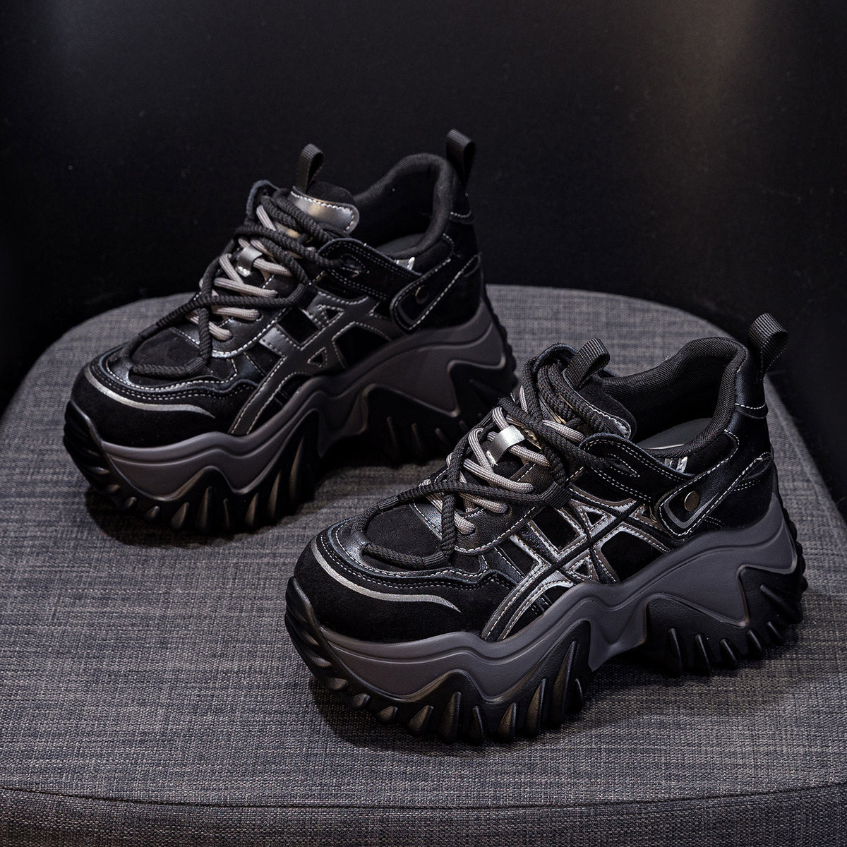 Women's Small Thick Bottom Heightened Daddy Fashion Korean Warm Women's Casual Shoes