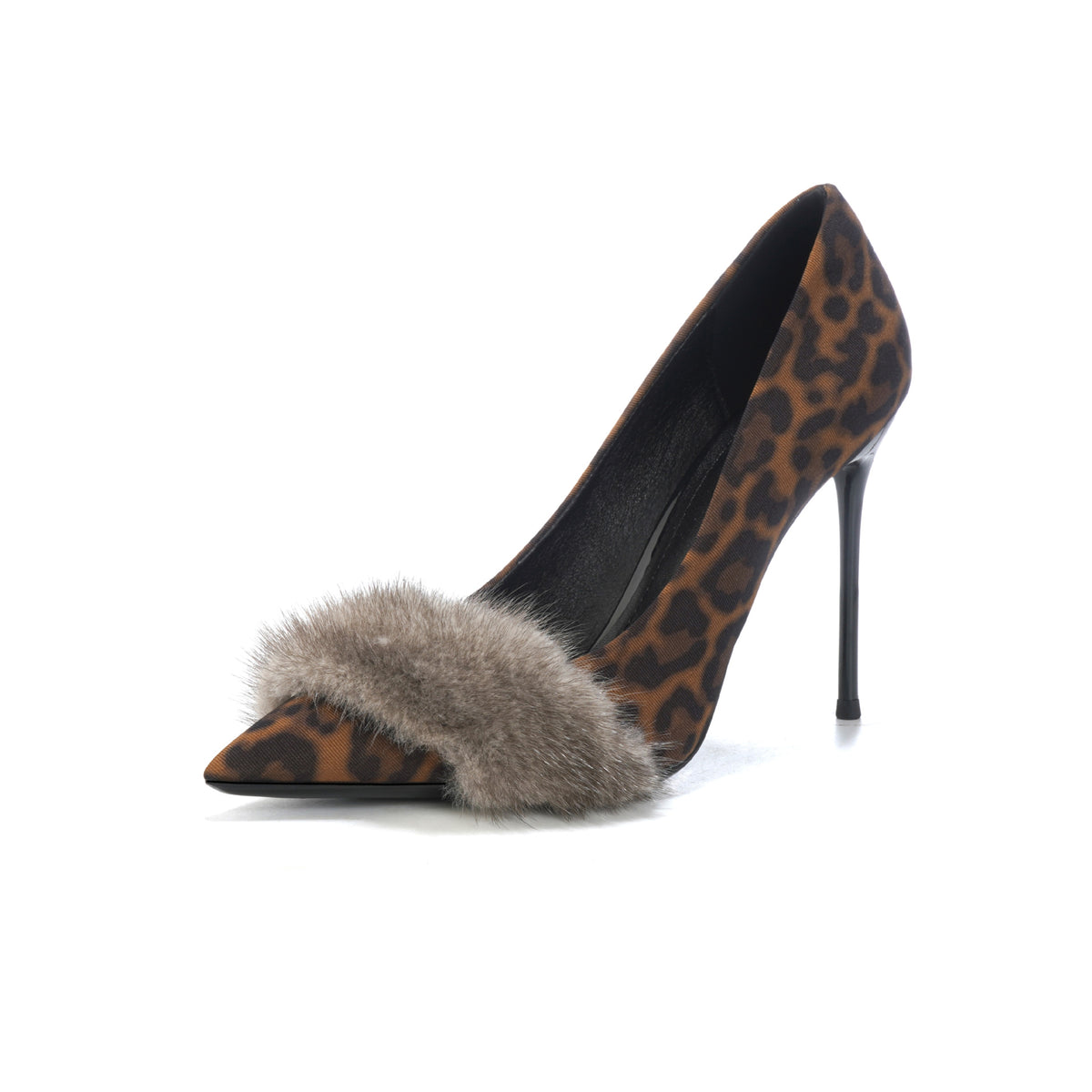 Women's Pointed High Stiletto Slip-on Shallow Mouth Mink Women's Fashion Shoes